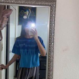 Blue champion cropped shirt